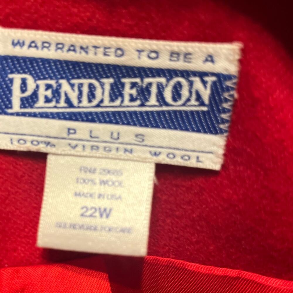 Pendleton Cherry Red Virgin Wool Classic Luxury P… - image 5